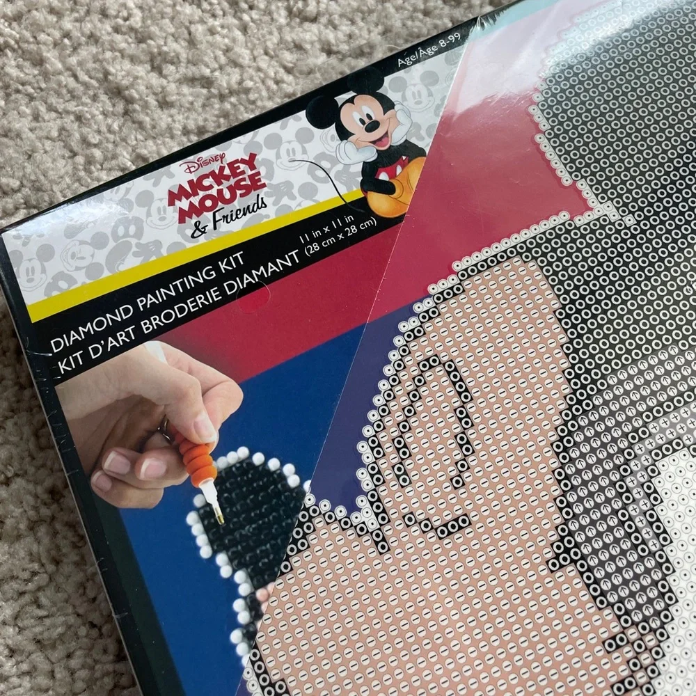 Disney Mickey Mouse Diamond Art Crafts Decor 11x11 Artwork Painting Kit